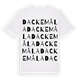 White t-shirt med Dackemåla ordlek t-shirt