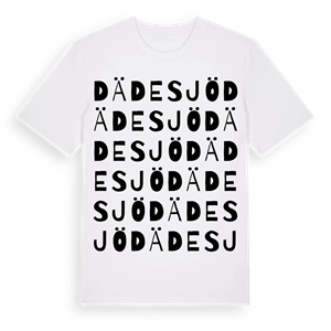 Dädesjö ordlek t-shirt – ekologisk bomull t-shirt från Pinshirt