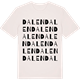 Vintage White t-shirt med Dalen ordlek t-shirt