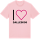 Pink Cotton t-shirt med Jag älskar Dalleskog t-shirt stort tryck