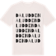 Vintage White t-shirt med Daludden ordlek t-shirt