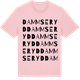 Pink Cotton t-shirt med Dammseryd ordlek t-shirt