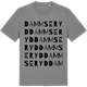 Mid Heather Gray t-shirt med Dammseryd ordlek t-shirt