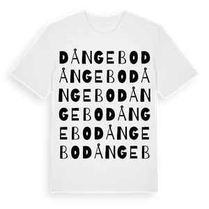 Dångebo ordlek t-shirt – ekologisk bomull t-shirt från Pinshirt
