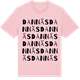 Pink Cotton t-shirt med Dannäs ordlek t-shirt