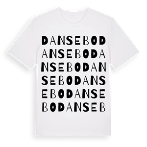 Dansebo ordlek t-shirt – ekologisk bomull t-shirt från Pinshirt