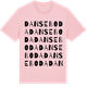 Pink Cotton t-shirt med Danseboda ordlek t-shirt