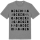 Mid Heather Gray t-shirt med Degerhaga ordlek t-shirt