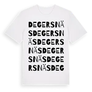 Degersnäs ordlek t-shirt – ekologisk bomull t-shirt från Pinshirt