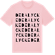 Pink Cotton t-shirt med Deralycke ordlek t-shirt