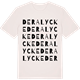 Vintage White t-shirt med Deralycke ordlek t-shirt