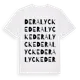 White t-shirt med Deralycke ordlek t-shirt