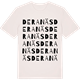 Vintage White t-shirt med Deranäs ordlek t-shirt