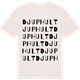 Vintage White t-shirt med Djuphult ordlek t-shirt