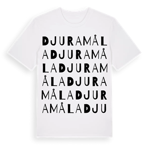 Djuramåla ordlek t-shirt – ekologisk bomull t-shirt från Pinshirt
