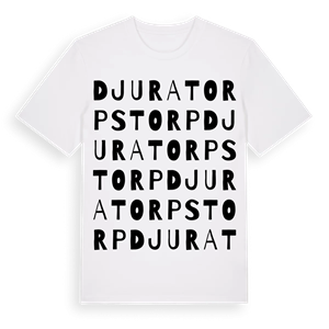 Djuratorpstorp ordlek t-shirt – ekologisk bomull t-shirt från Pinshirt