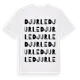 White t-shirt med Djurle ordlek t-shirt