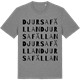 Mid Heather Gray t-shirt med Djursafällan ordlek t-shirt