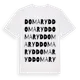 White t-shirt med Domaryd ordlek t-shirt
