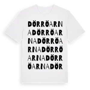 Dörröarna ordlek t-shirt – ekologisk bomull t-shirt från Pinshirt