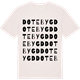 Vintage White t-shirt med Dotebygd ordlek t-shirt