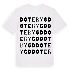 Dotebygd ordlek t-shirt – ekologisk bomull t-shirt från Pinshirt