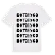 White t-shirt med Dotebygd ordlek t-shirt