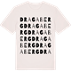 Vintage White t-shirt med Dragaberg ordlek t-shirt