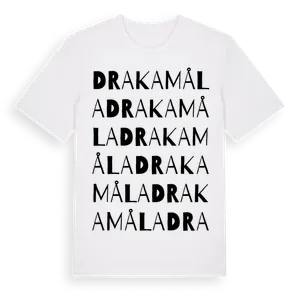 Drakamåla ordlek t-shirt – ekologisk bomull t-shirt från Pinshirt