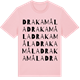 Pink Cotton t-shirt med Drakamåla ordlek t-shirt