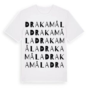 Drakamåla ordlek t-shirt – ekologisk bomull t-shirt från Pinshirt