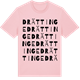 Pink Cotton t-shirt med Drättinge ordlek t-shirt