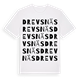 White t-shirt med Drevsnäs ordlek t-shirt