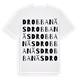 White t-shirt med Drobbanäs ordlek t-shirt