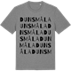 Mid Heather Gray t-shirt med Dunsmåla ordlek t-shirt