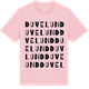 Pink Cotton t-shirt med Duvelund ordlek t-shirt