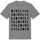 Mid Heather Gray t-shirt med Duvelycke ordlek t-shirt