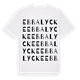 White t-shirt med Ebbalycke ordlek t-shirt