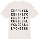 Vintage White t-shirt med Ebbalycke ordlek t-shirt