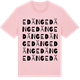 Pink Cotton t-shirt med Edäng ordlek t-shirt