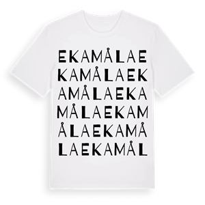 Ekamåla ordlek t-shirt – ekologisk bomull t-shirt från Pinshirt