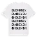 White t-shirt med Ekemon ordlek t-shirt