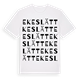 White t-shirt med Ekeslätt ordlek t-shirt