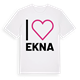 White t-shirt med Jag älskar Ekna t-shirt stort tryck