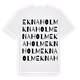 White t-shirt med Eknaholm ordlek t-shirt