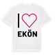 White t-shirt med Jag älskar Ekön t-shirt stort tryck