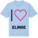Blue Soul t-shirt med Jag älskar Elinge t-shirt stort tryck