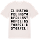 Vintage White t-shirt med Elinstorp ordlek t-shirt