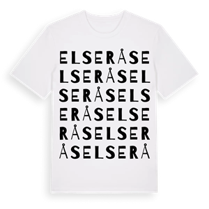 Elserås ordlek t-shirt – ekologisk bomull t-shirt från Pinshirt