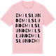 Pink Cotton t-shirt med Emilslund ordlek t-shirt